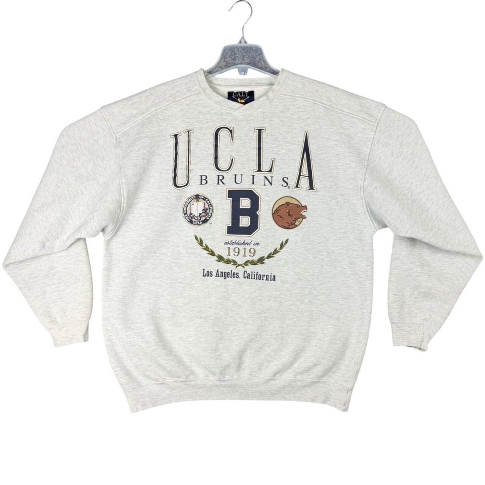 Vtg 90s UCLA Bruins Mens XL Crewneck Sweatshirt Grey Alumni Collegiate Galt Crew
